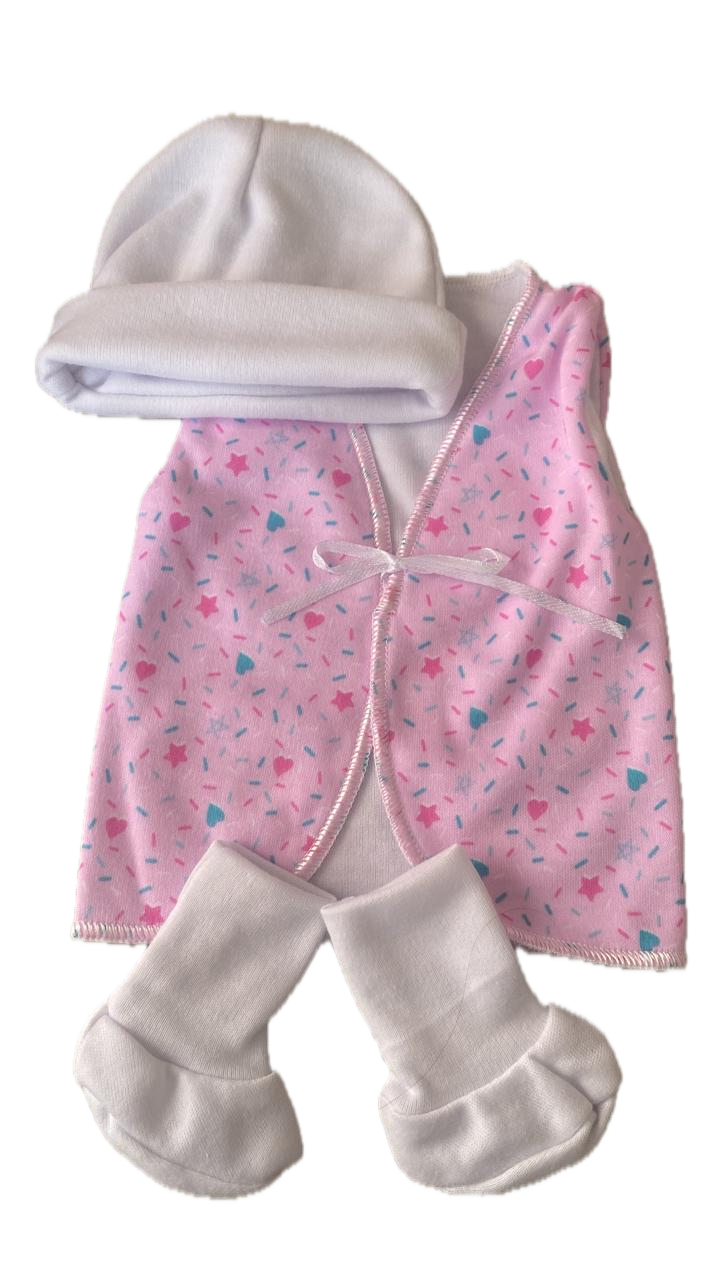 Conjunto USI para bebé con acabado delicado